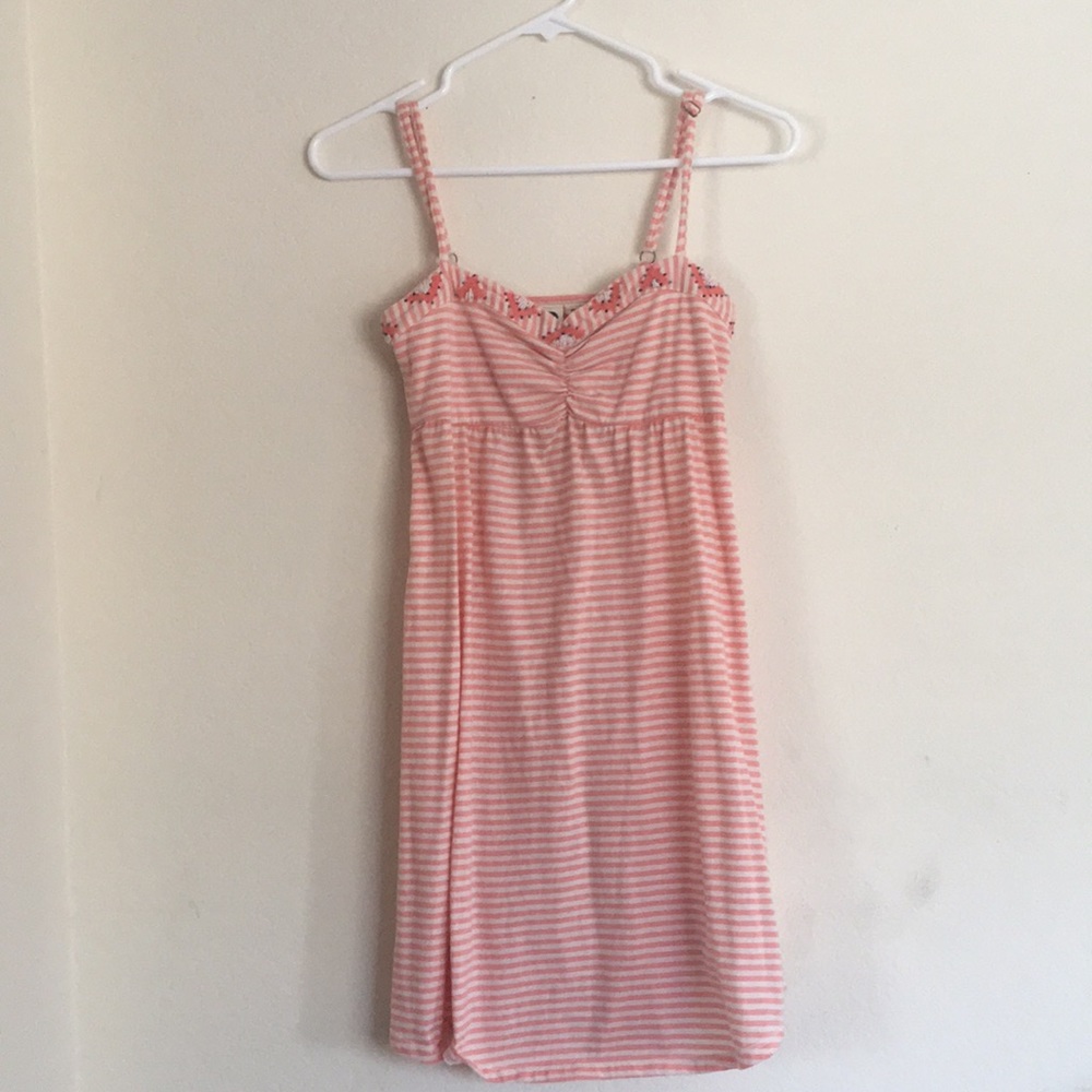 Roxy pink and white striped dress
